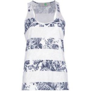 STELLA McCARTNEY Racerback TANK Top FLORAL White